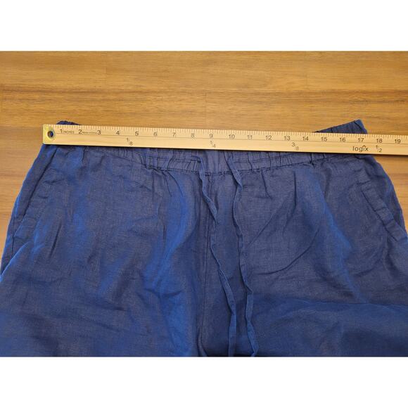 Charter Club Women’s 100% Linen Wide Leg Pants Blue Pull-On Sz L NWOT - Picture 5 of 9